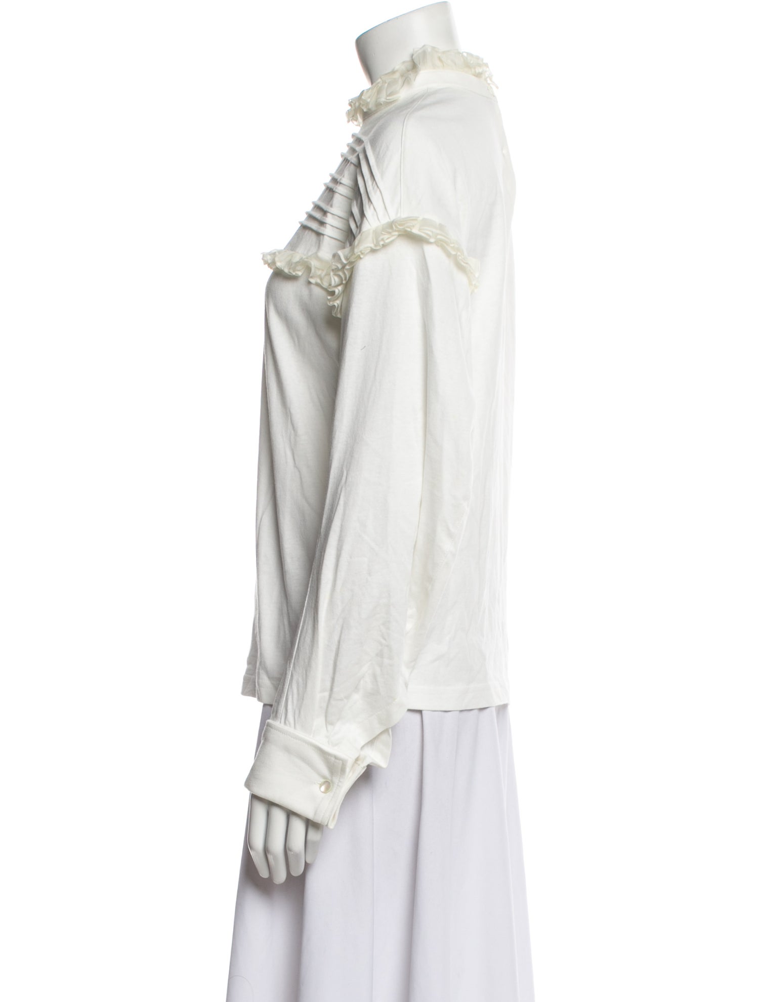Philosophy di Lorenzo Serafini Mock Neck Long Sleeve Blouse
