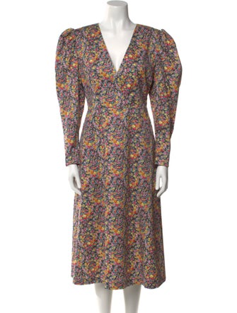 Philosophy di Lorenzo Serafini Floral Print Midi Length Dress