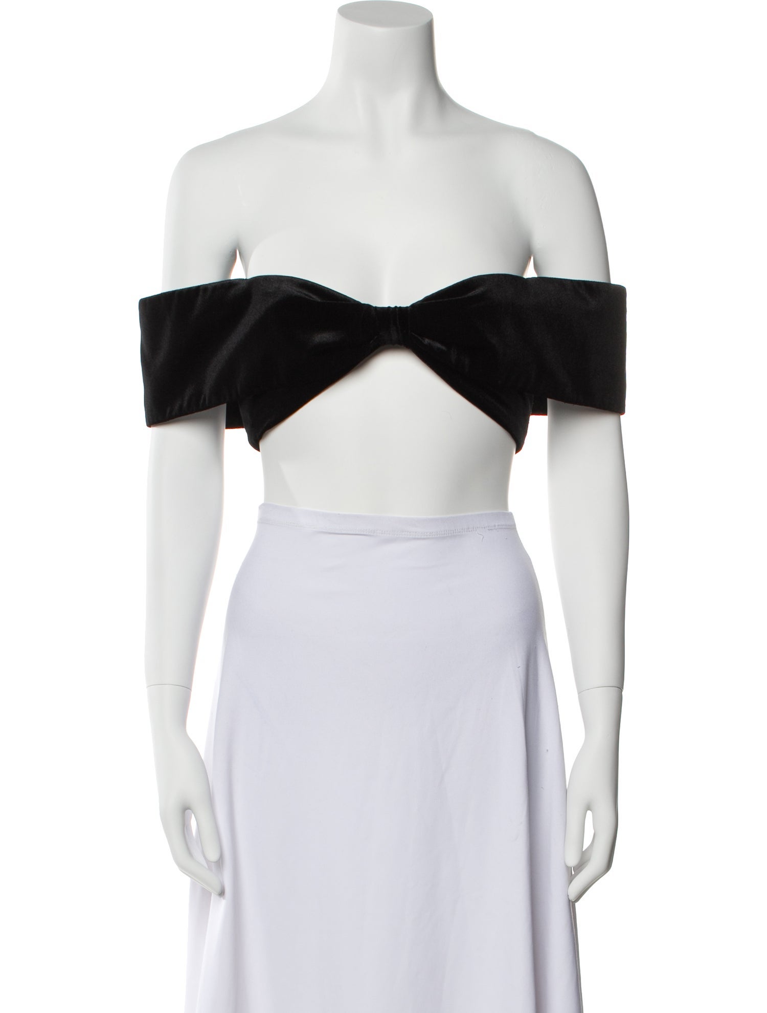 Philosophy di Lorenzo Serafini Off-The-Shoulder Short Sleeve Crop Top