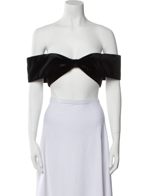 Philosophy di Lorenzo Serafini Off-The-Shoulder Short Sleeve Crop Top