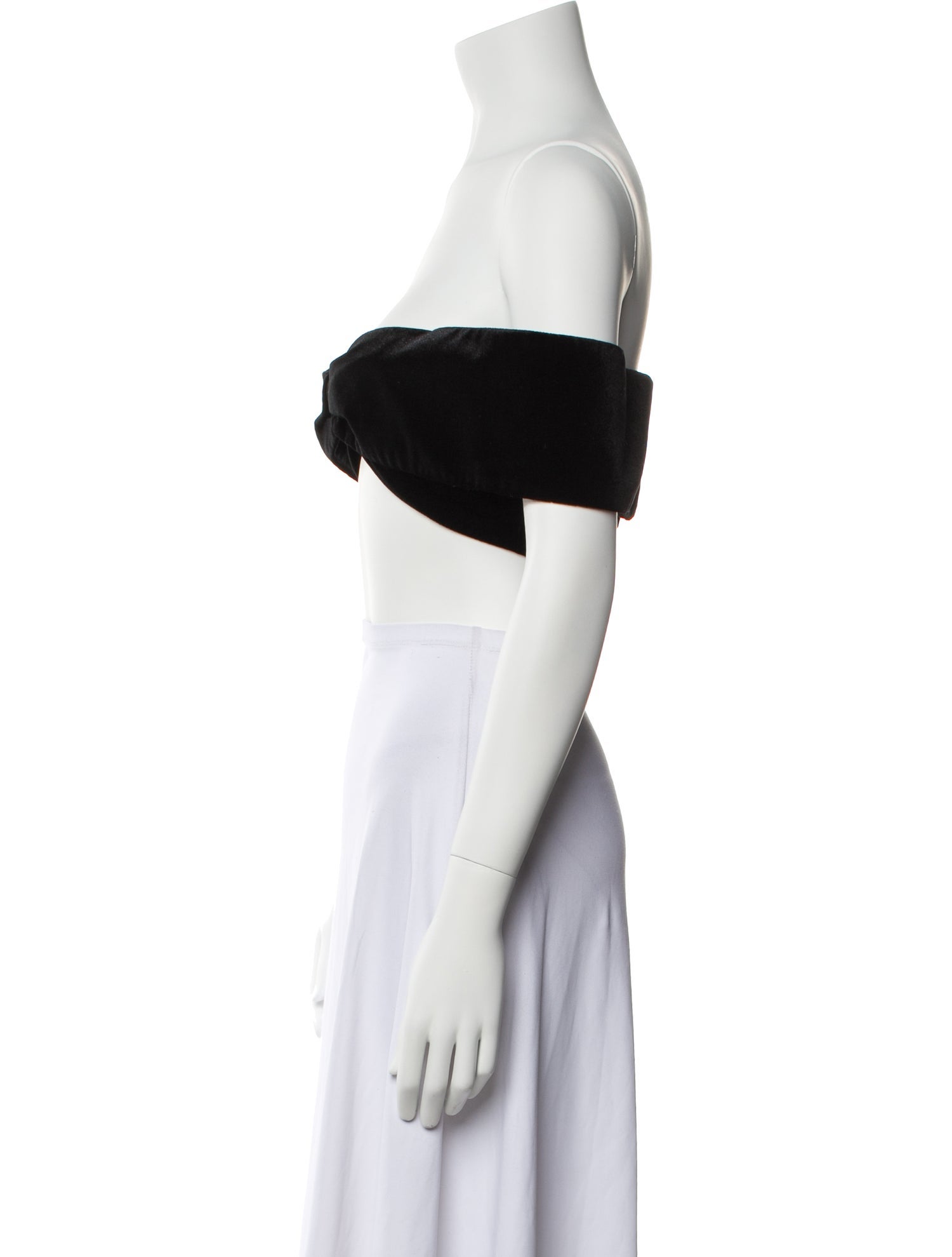 Philosophy di Lorenzo Serafini Off-The-Shoulder Short Sleeve Crop Top