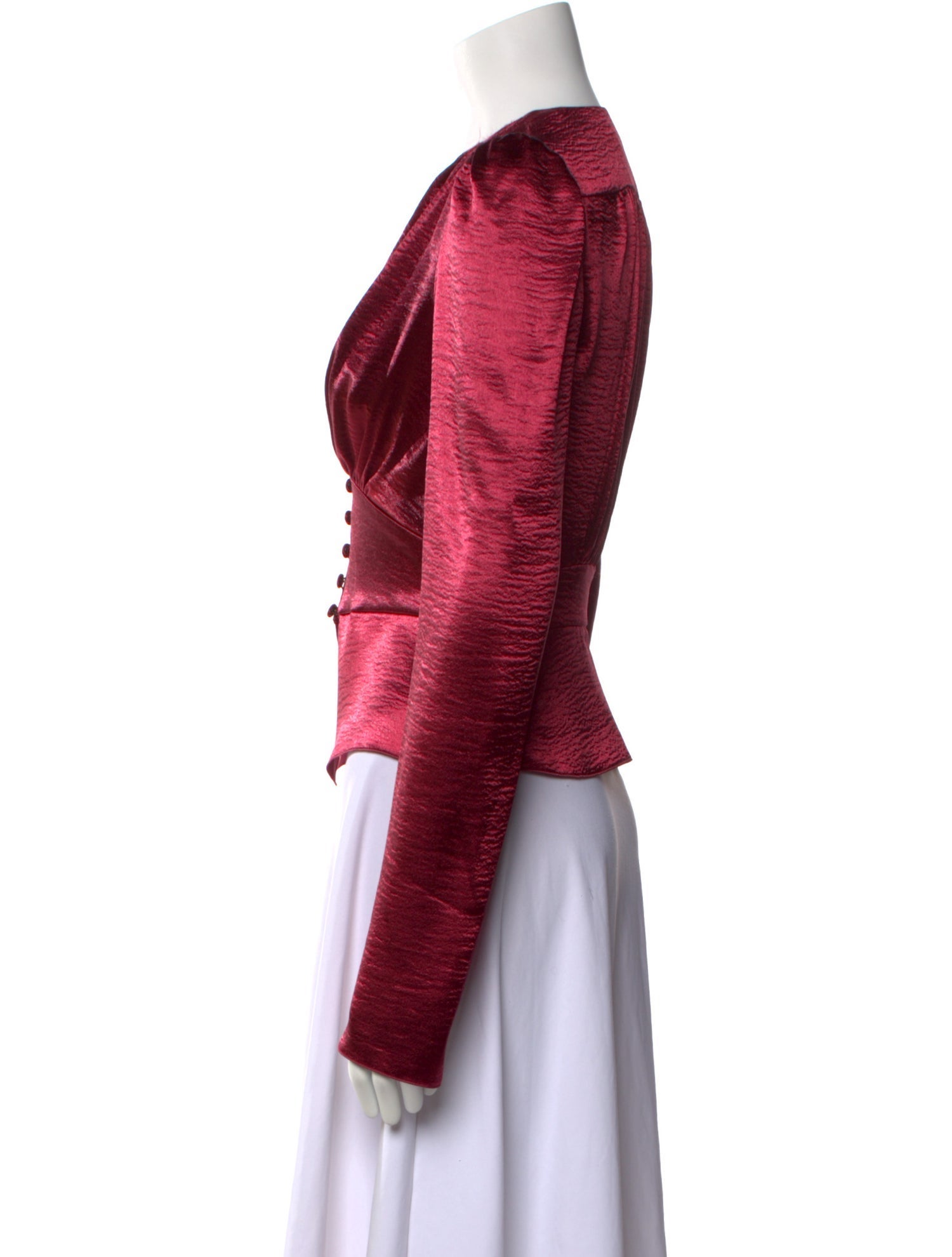 Philosophy di Lorenzo Serafini V-Neck Long Sleeve Crop Top w/ Tags