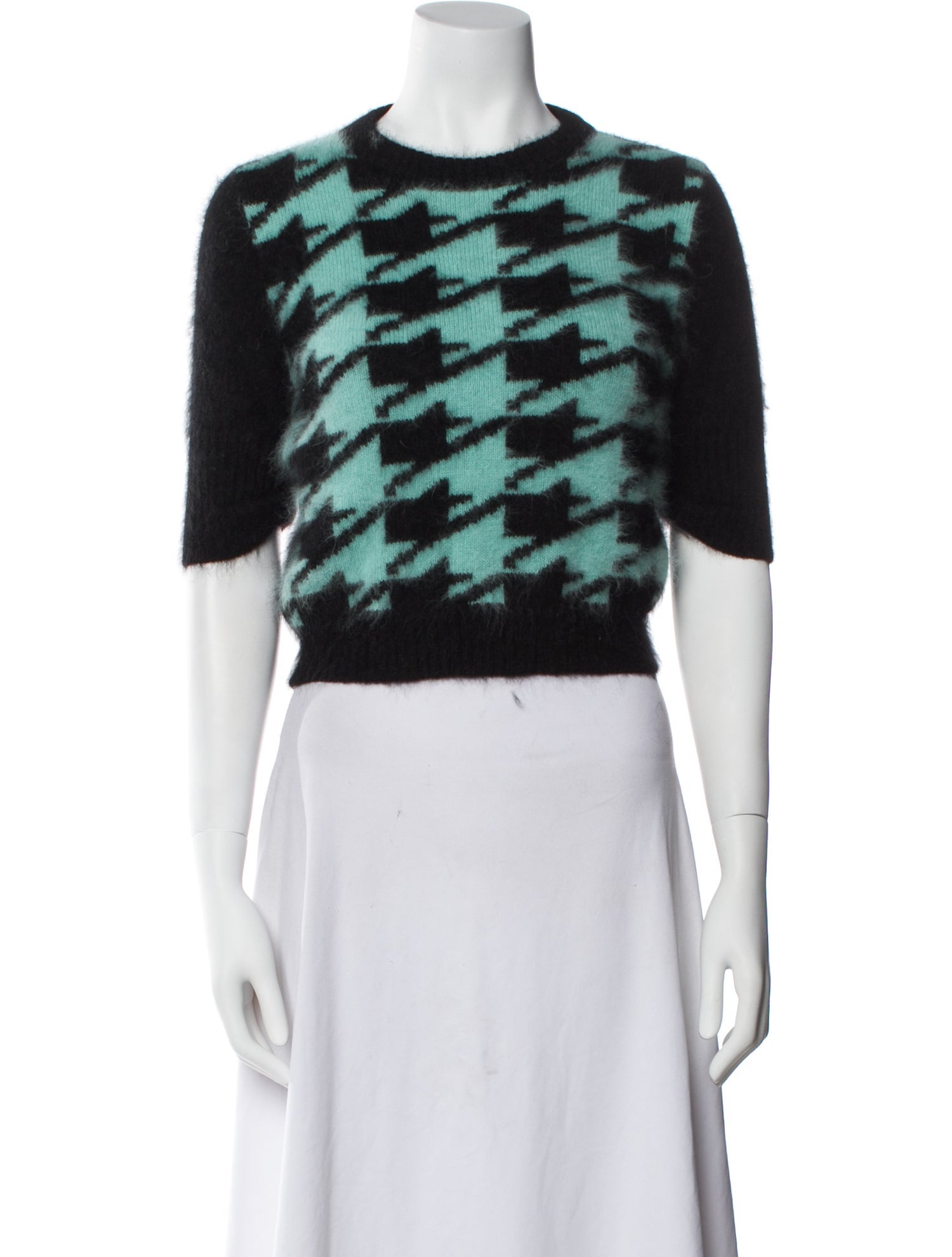 Philosophy di Lorenzo Serafini Angora Houndstooth Print Sweater