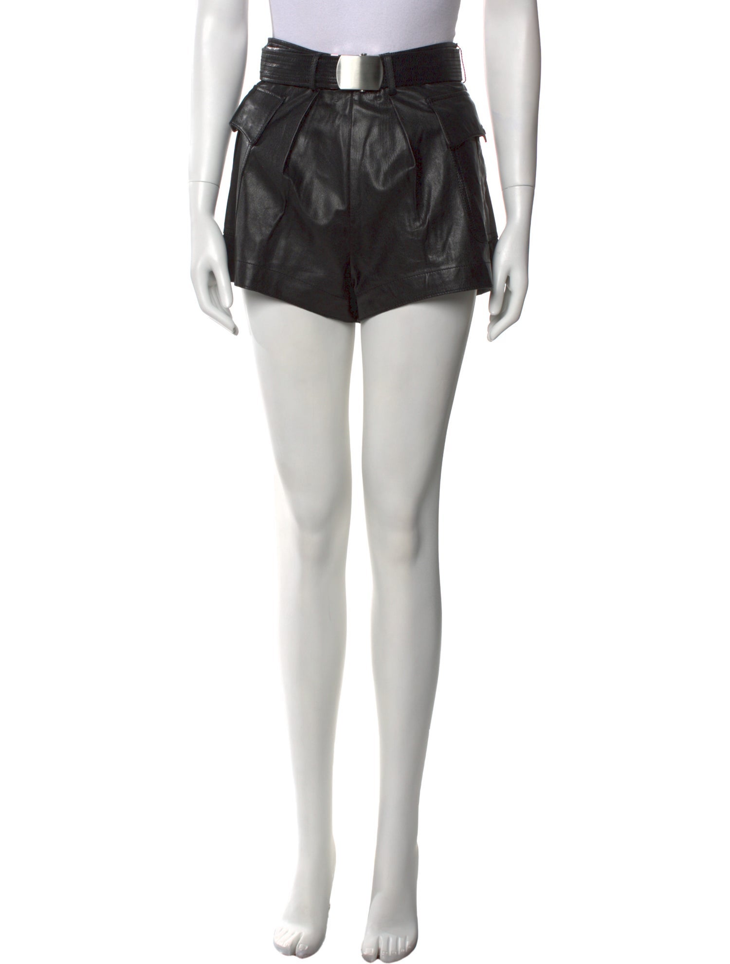 Philosophy di Lorenzo Serafini Leather Mini Shorts