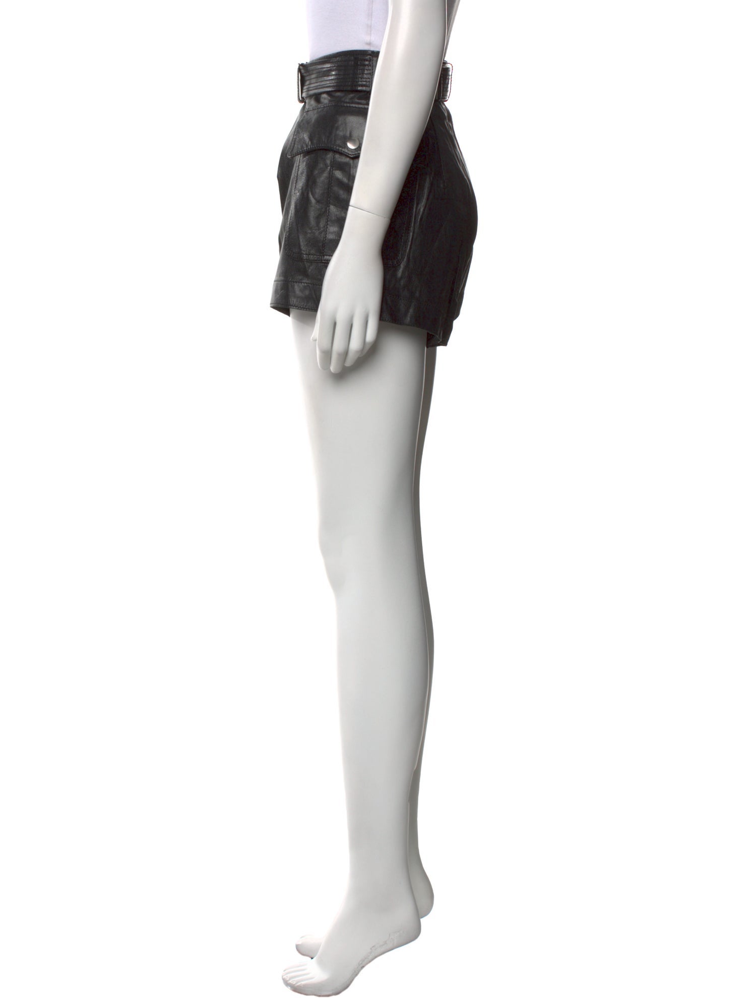 Philosophy di Lorenzo Serafini Leather Mini Shorts