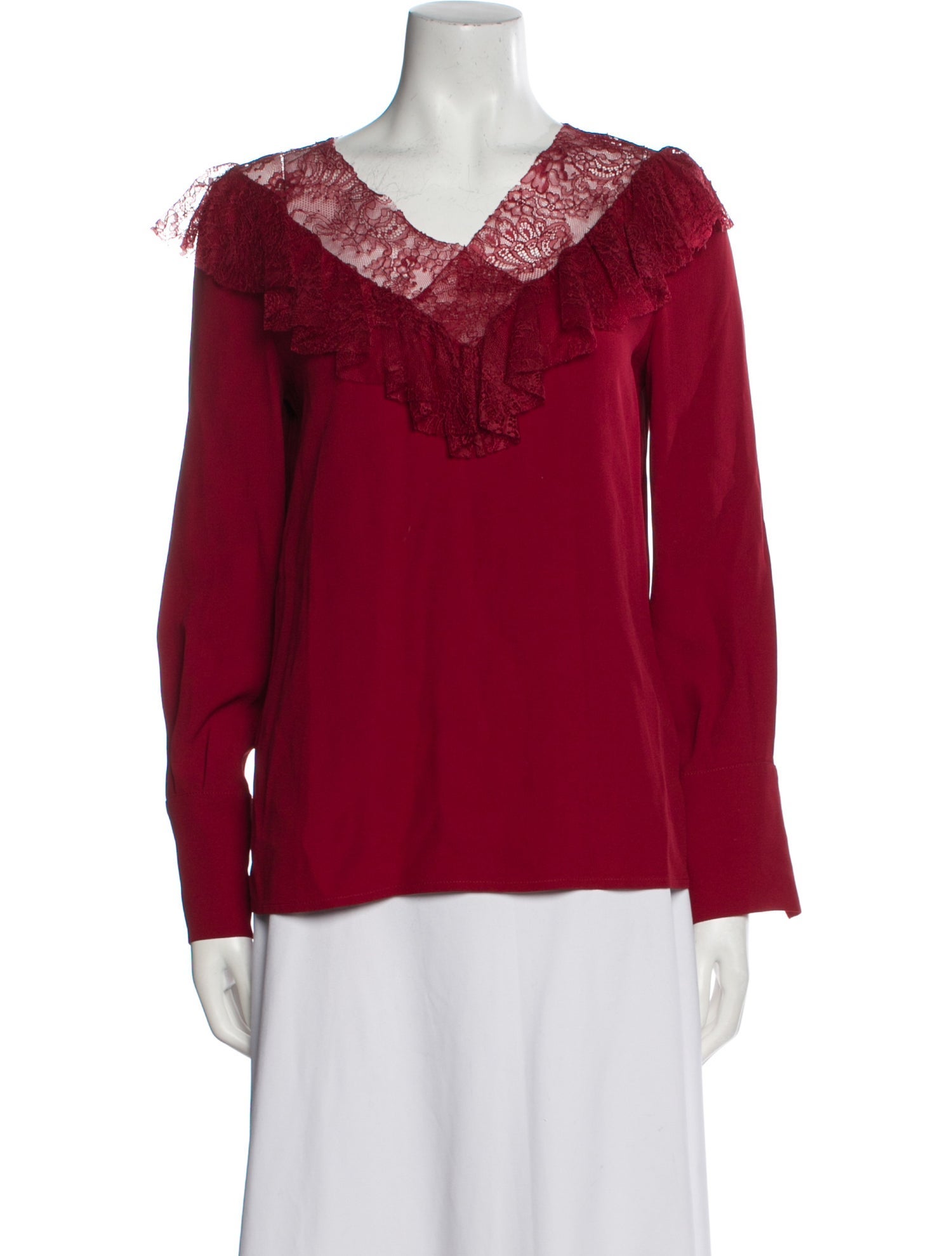 Philosophy di Lorenzo Serafini V-Neck Long Sleeve Blouse