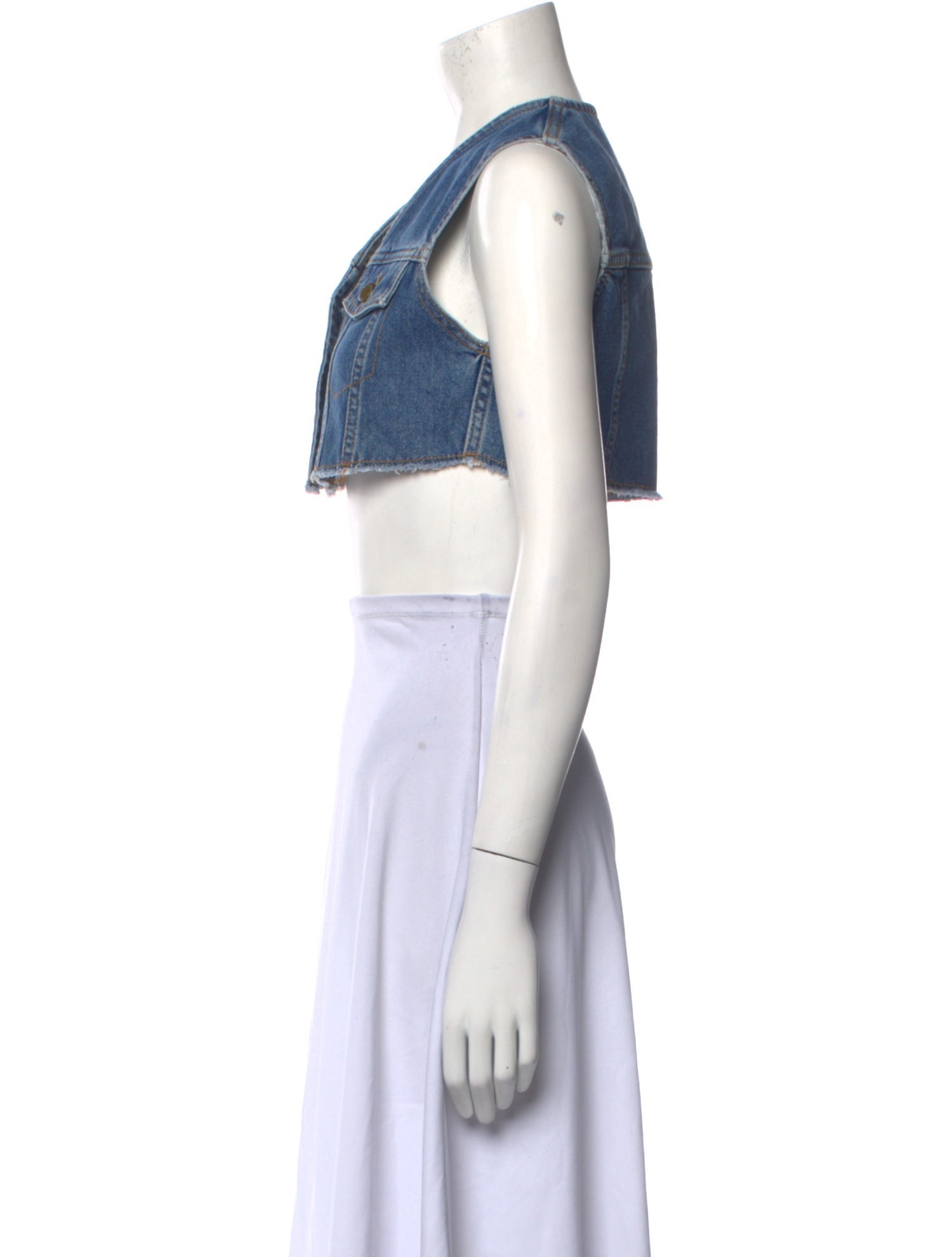 Philosophy di Lorenzo Serafini V-Neck Sleeveless Crop Top