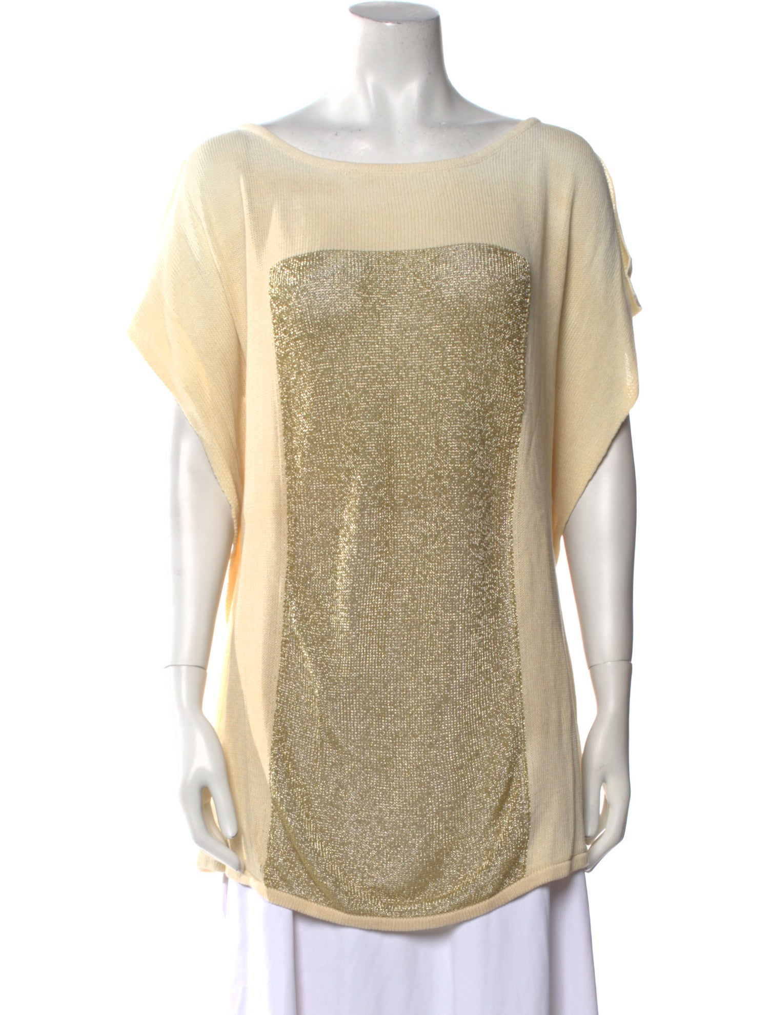 Philosophy di Lorenzo Serafini Patterned Scoop Neck T-Shirt w/ Tags