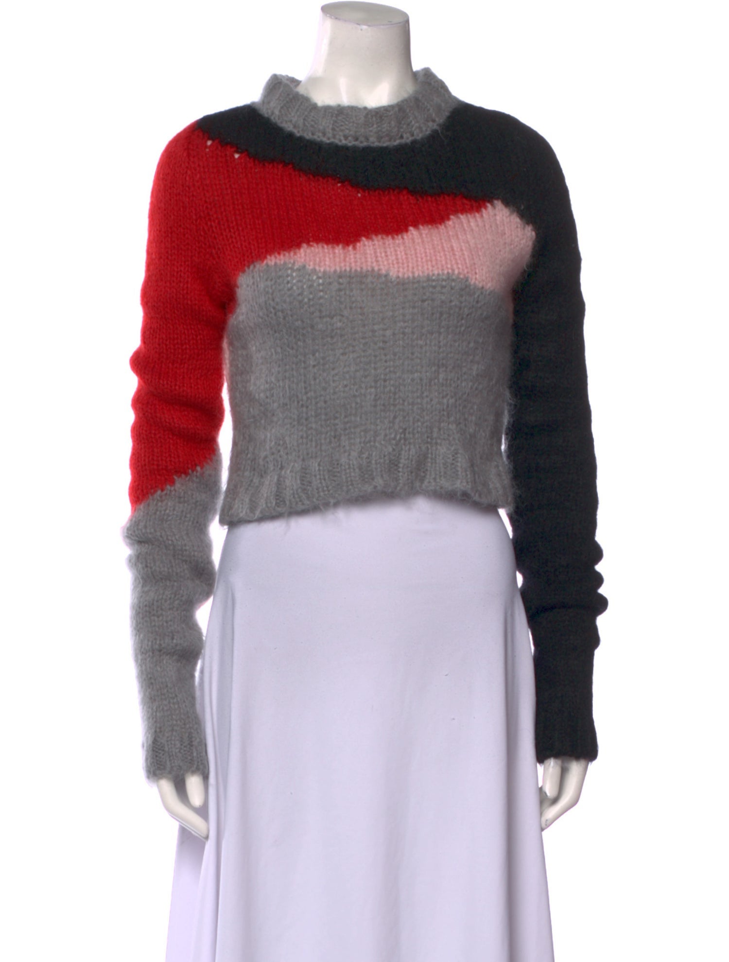 Philosophy di Lorenzo Serafini Mohair Colorblock Pattern Sweater