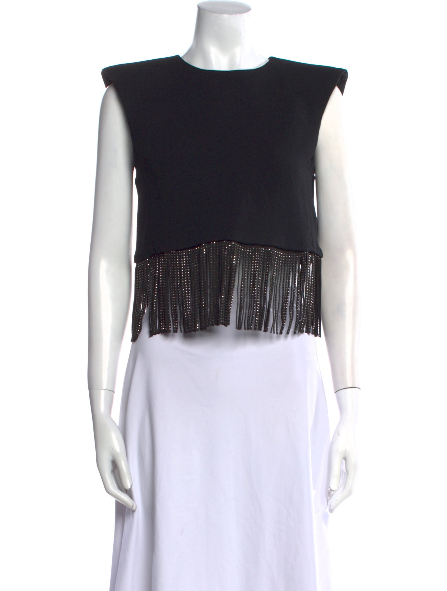 Philosophy di Lorenzo Serafini Crew Neck Sleeveless Crop Top