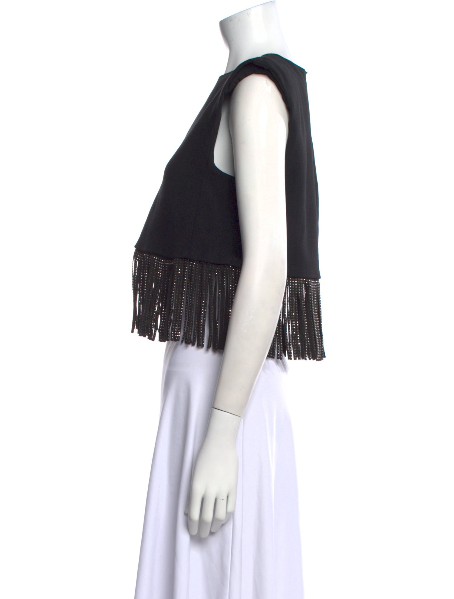 Philosophy di Lorenzo Serafini Crew Neck Sleeveless Crop Top