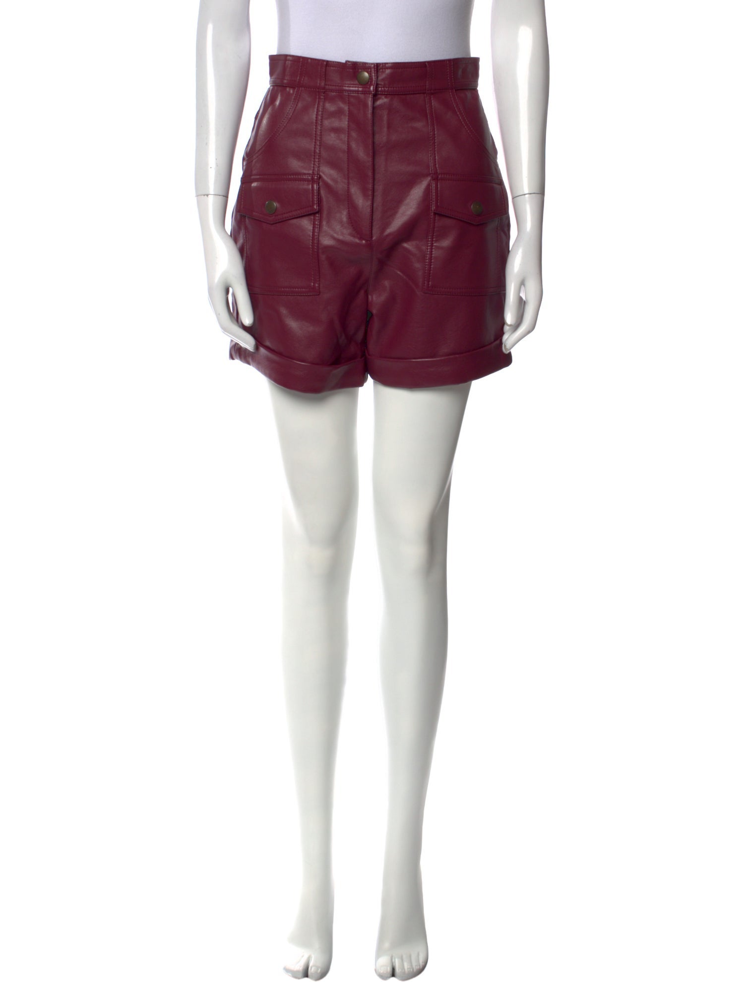 Philosophy di Lorenzo Serafini Faux Leather Mini Shorts