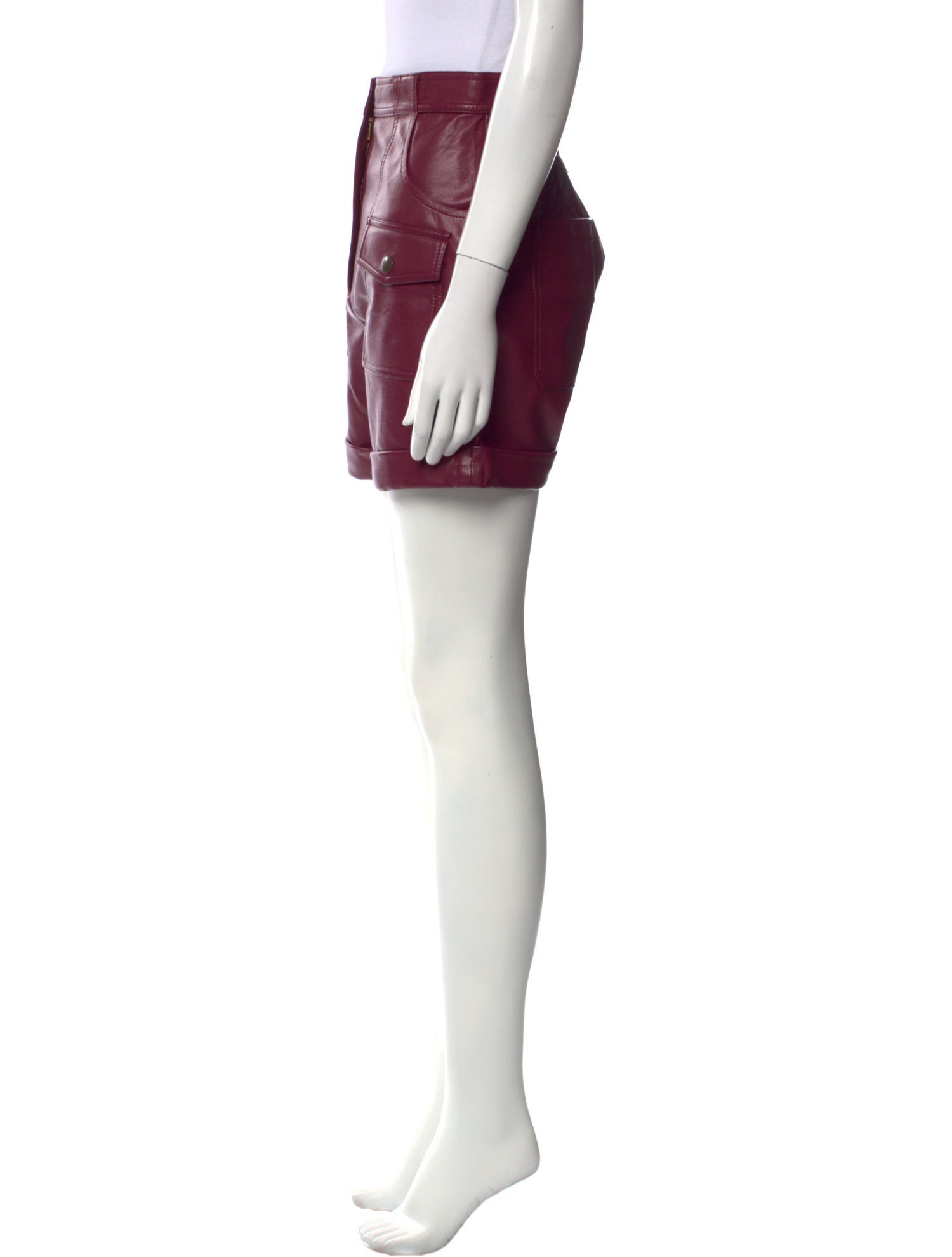 Philosophy di Lorenzo Serafini Faux Leather Mini Shorts
