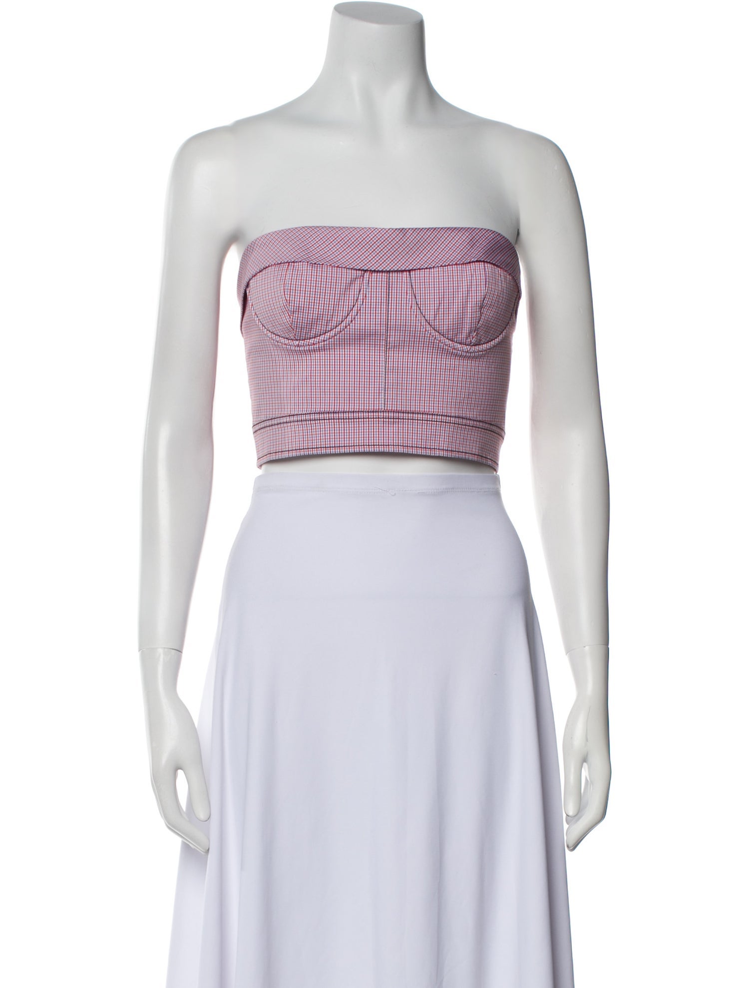 Philosophy di Lorenzo Serafini Striped Strapless Crop Top