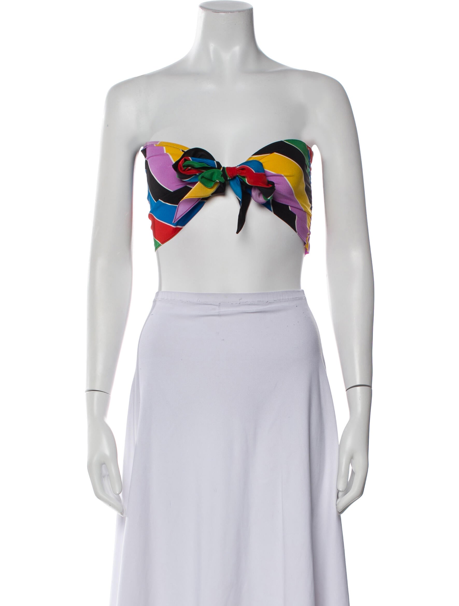 Philosophy di Lorenzo Serafini Silk Printed Crop Top