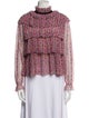 Philosophy di Lorenzo Serafini Floral Print Turtleneck Blouse