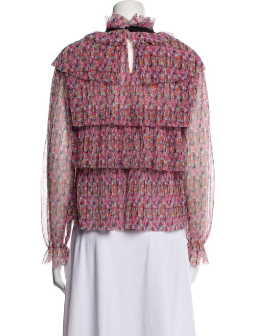 Philosophy di Lorenzo Serafini Floral Print Turtleneck Blouse