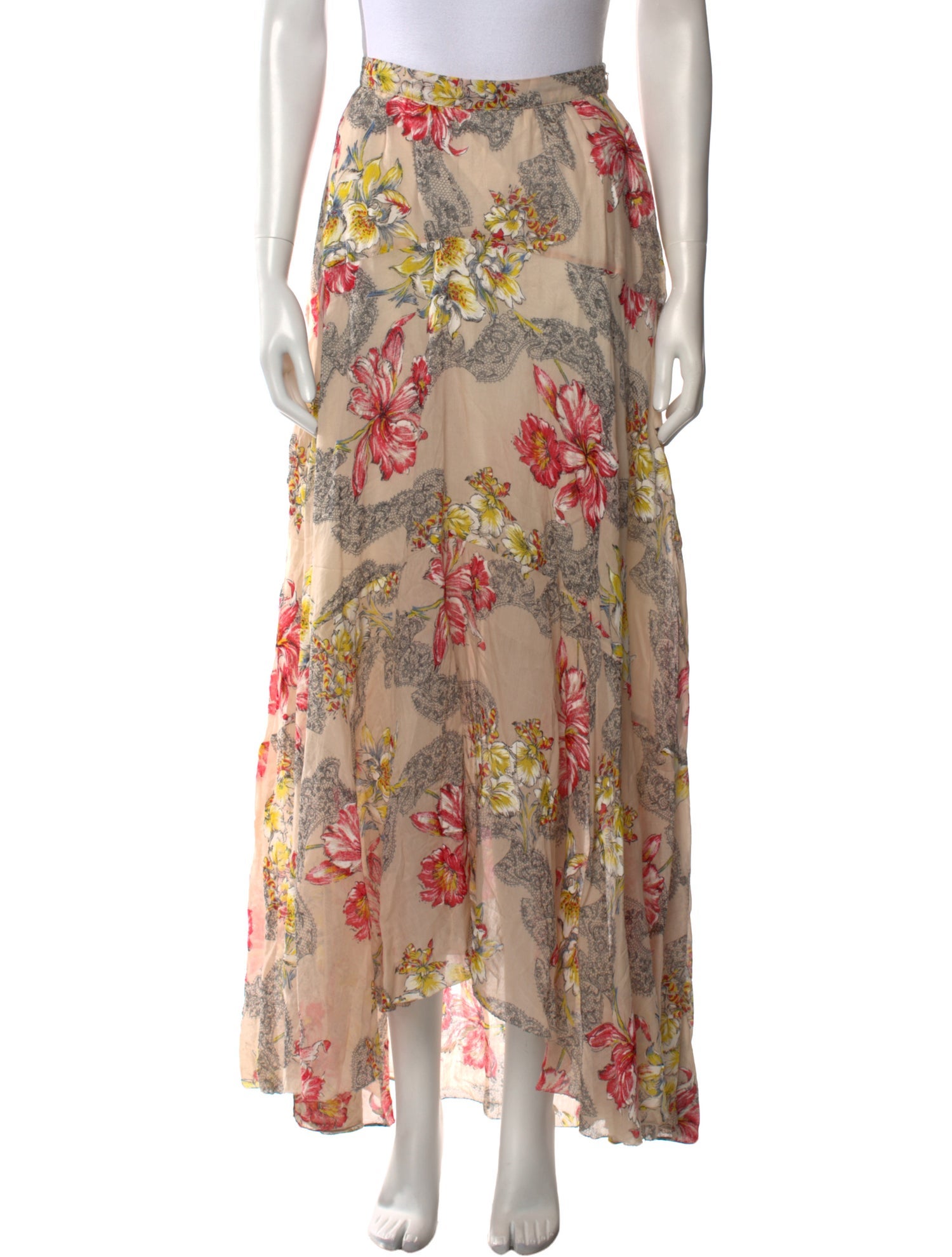 Philosophy di Lorenzo Serafini Floral Print Midi Length Skirt