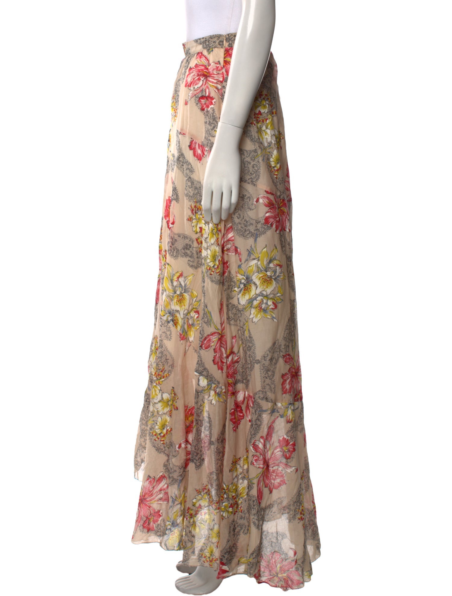 Philosophy di Lorenzo Serafini Floral Print Midi Length Skirt