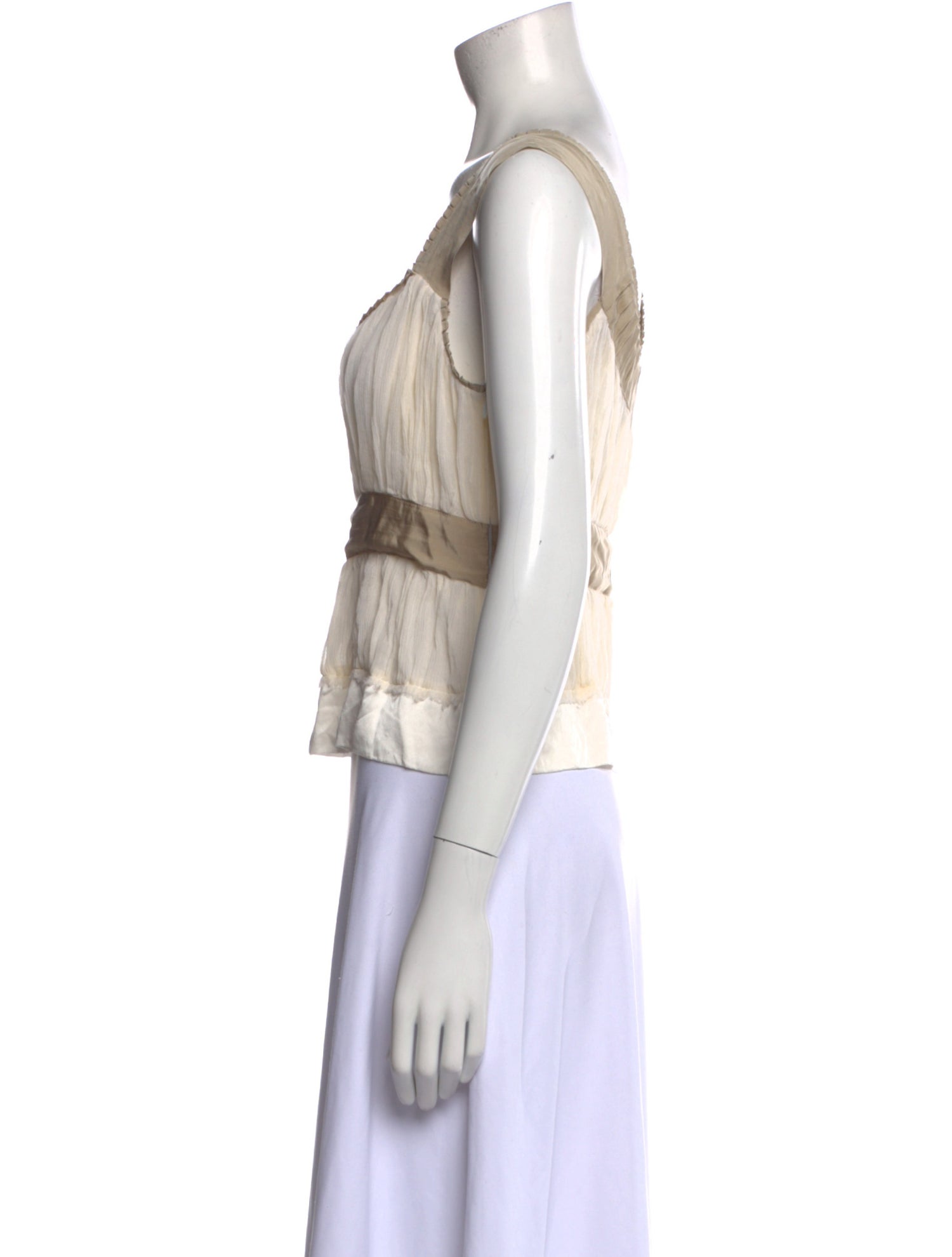 Philosophy di Lorenzo Serafini Silk Square Neckline Crop Top