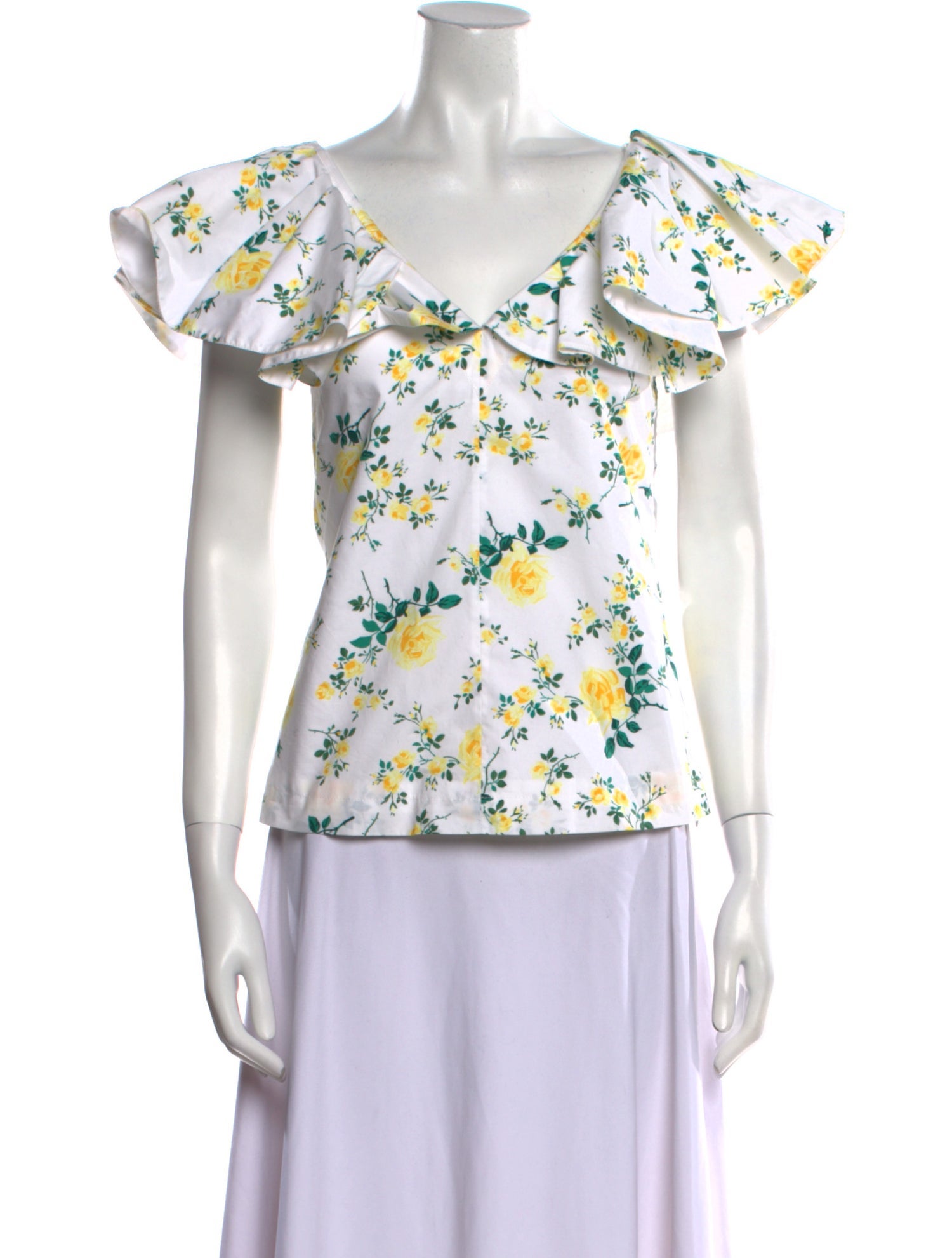 Philosophy di Lorenzo Serafini Floral Print Short Sleeve Blouse w/ Tags