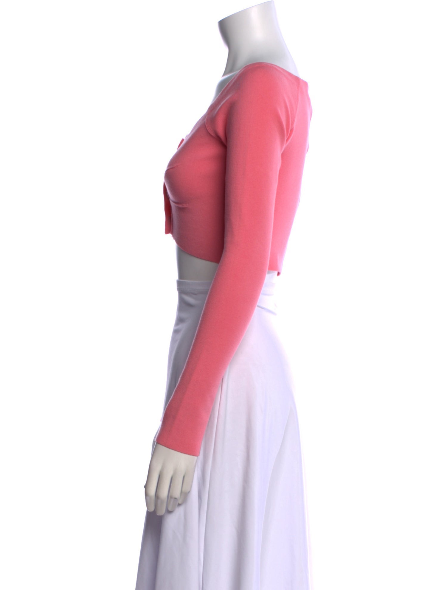 Philosophy di Lorenzo Serafini Scoop Neck Long Sleeve Crop Top