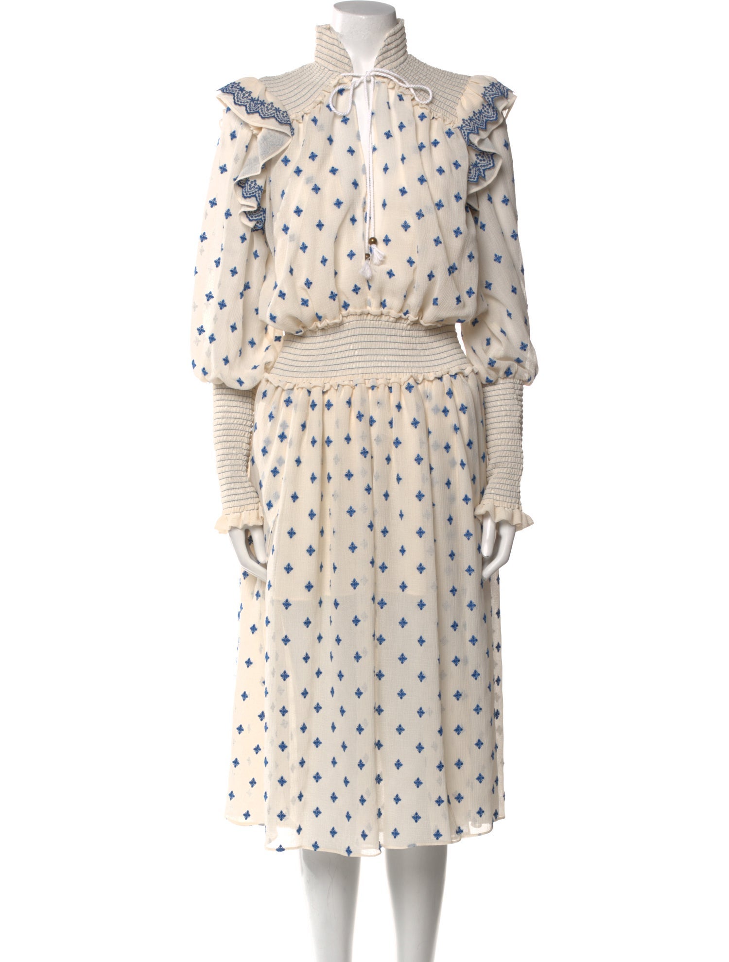 Philosophy di Lorenzo Serafini Polka Dot Print Midi Length Dress