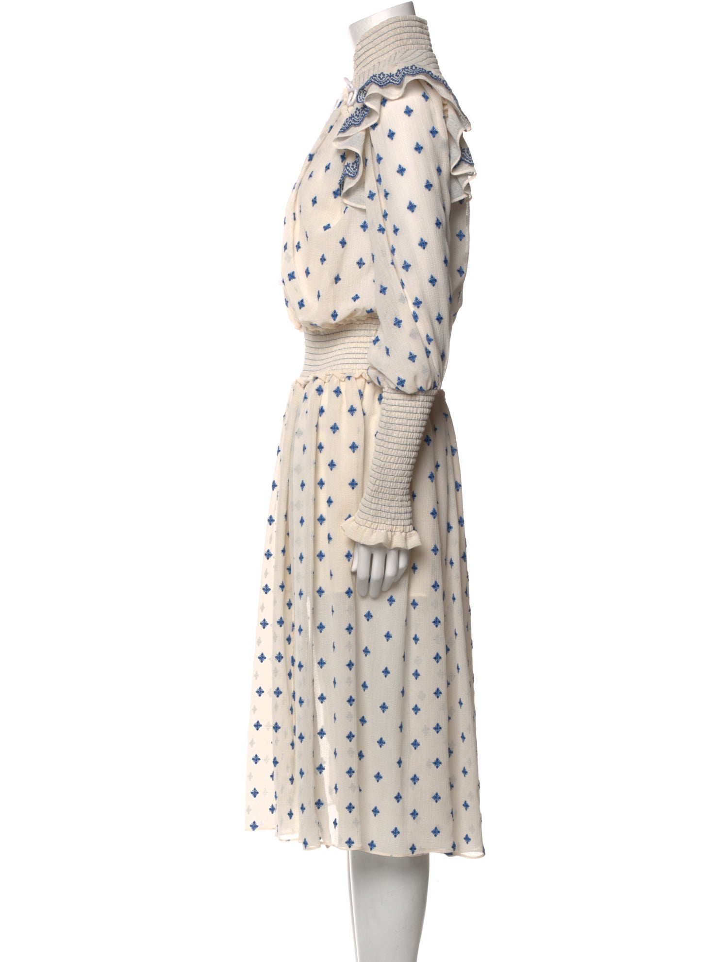 Philosophy di Lorenzo Serafini Polka Dot Print Midi Length Dress