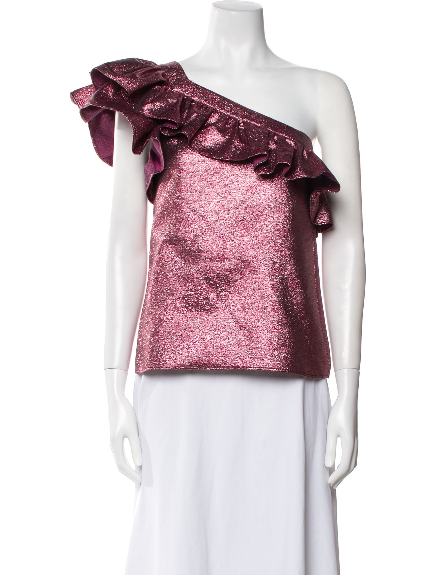 Philosophy di Lorenzo Serafini One-Shoulder Short Sleeve Top