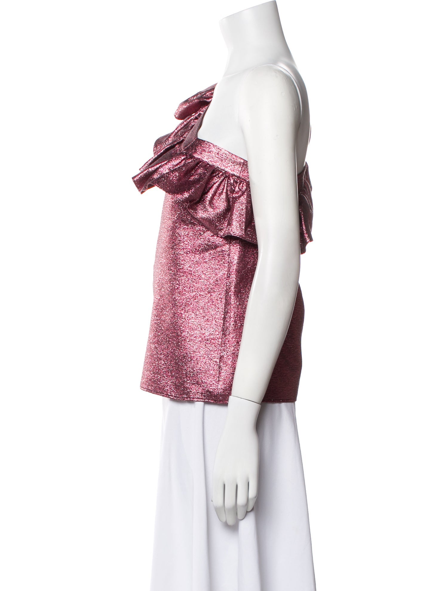 Philosophy di Lorenzo Serafini One-Shoulder Short Sleeve Top