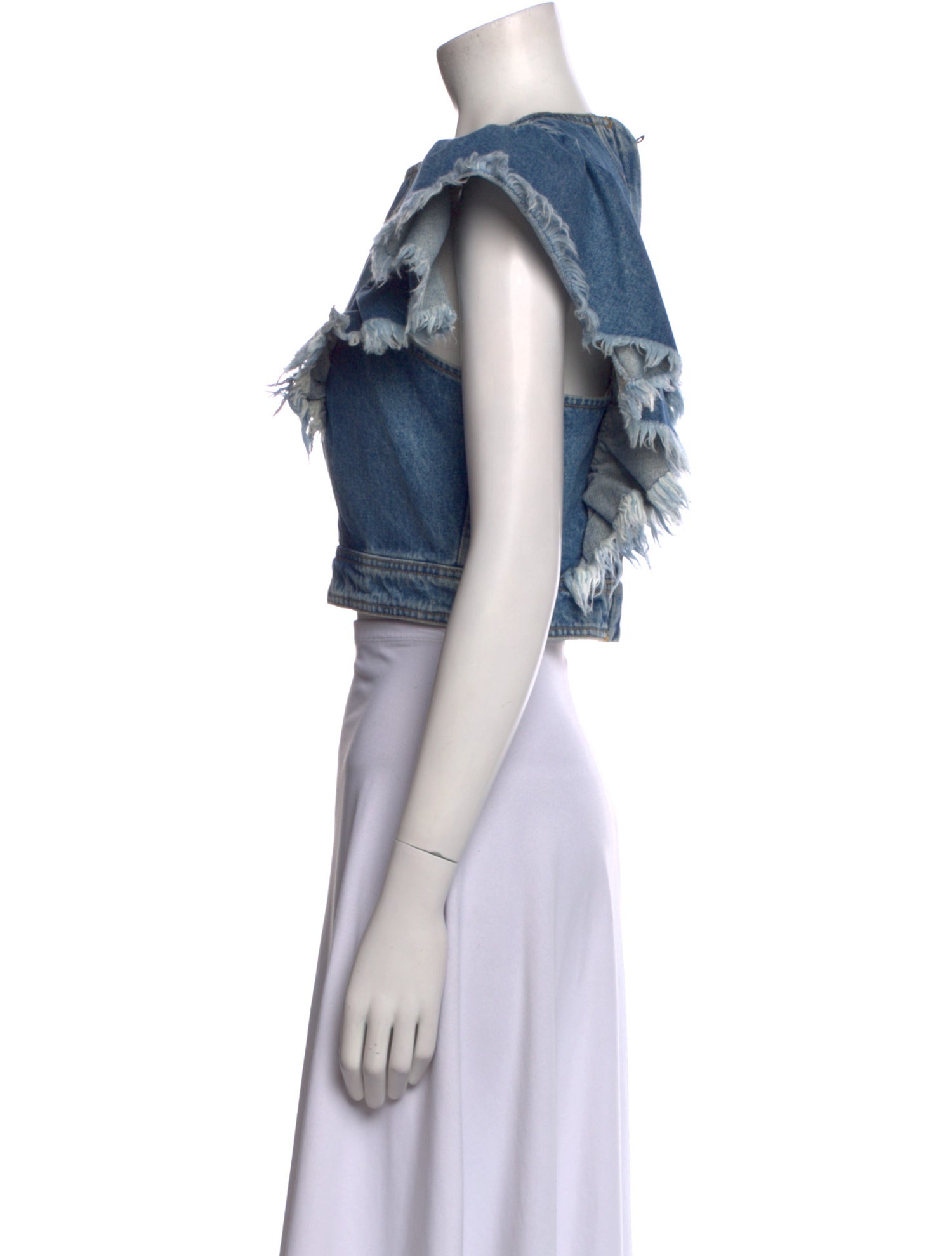 Philosophy di Lorenzo Serafini Bateau Neckline Short Sleeve Crop Top