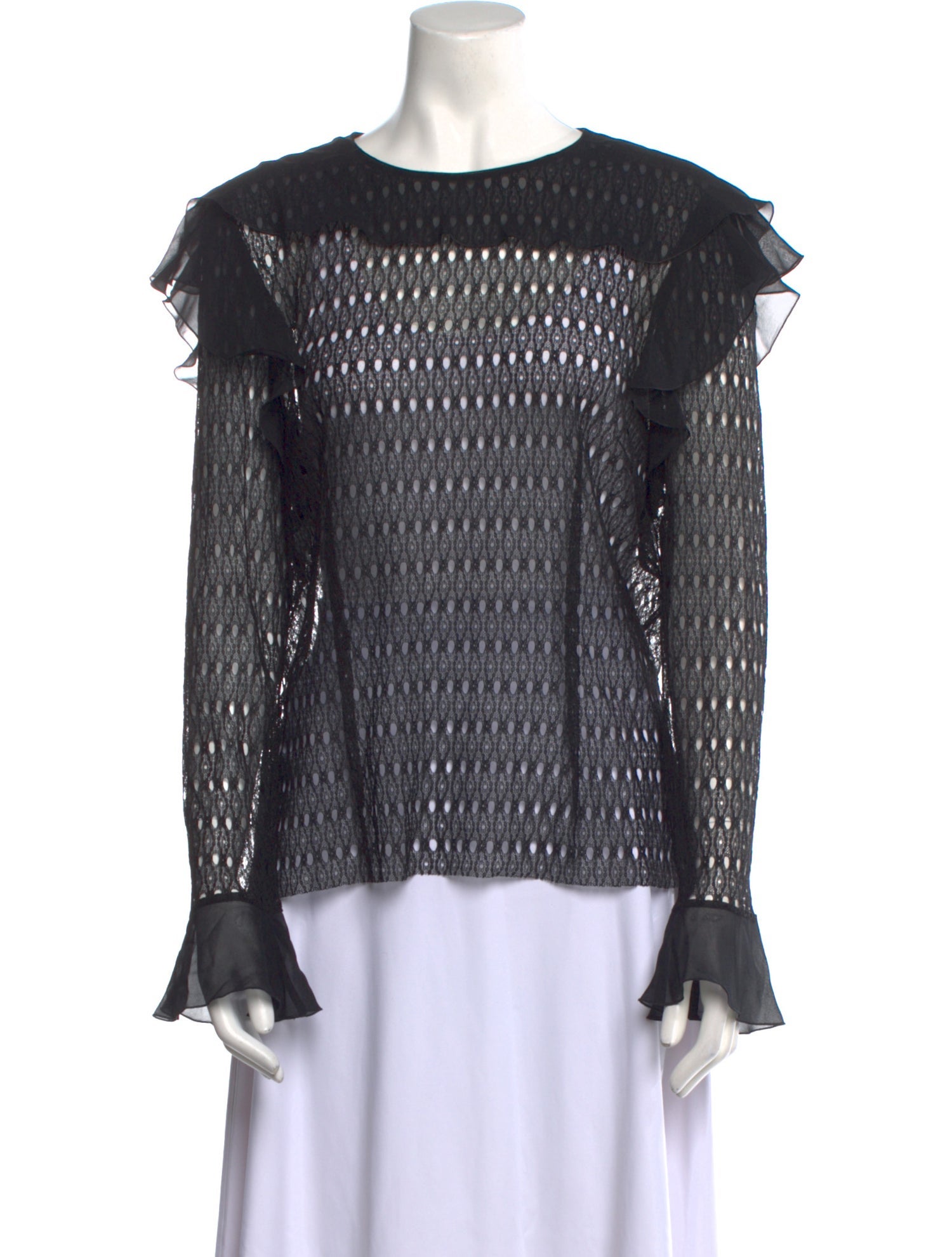 Philosophy di Lorenzo Serafini Scoop Neck Long Sleeve Blouse