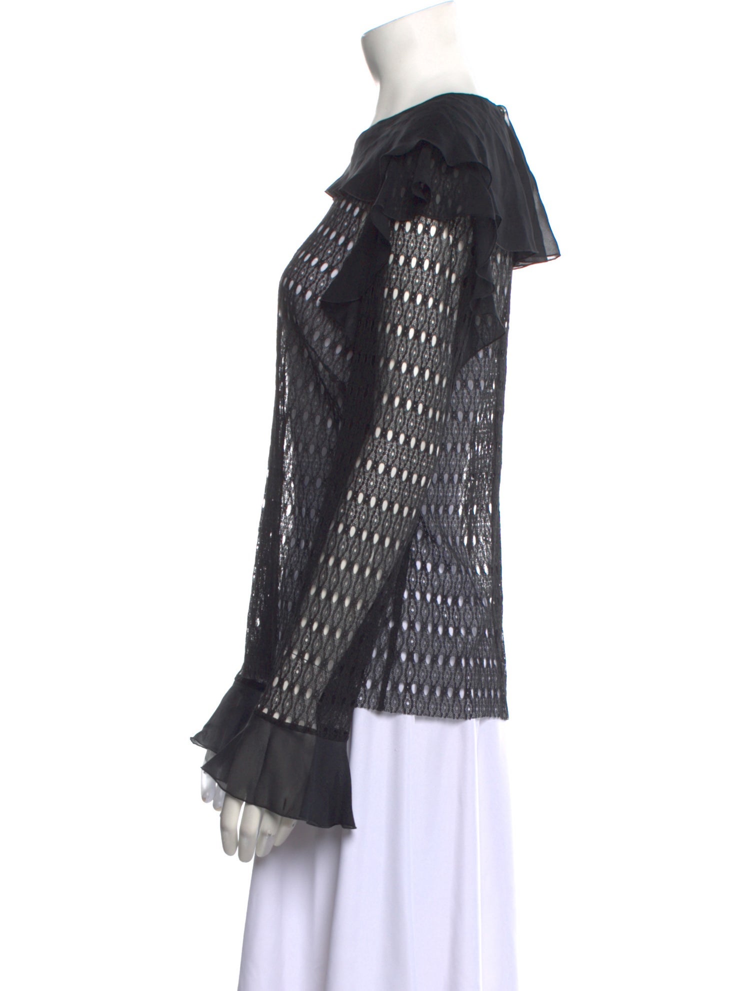 Philosophy di Lorenzo Serafini Scoop Neck Long Sleeve Blouse