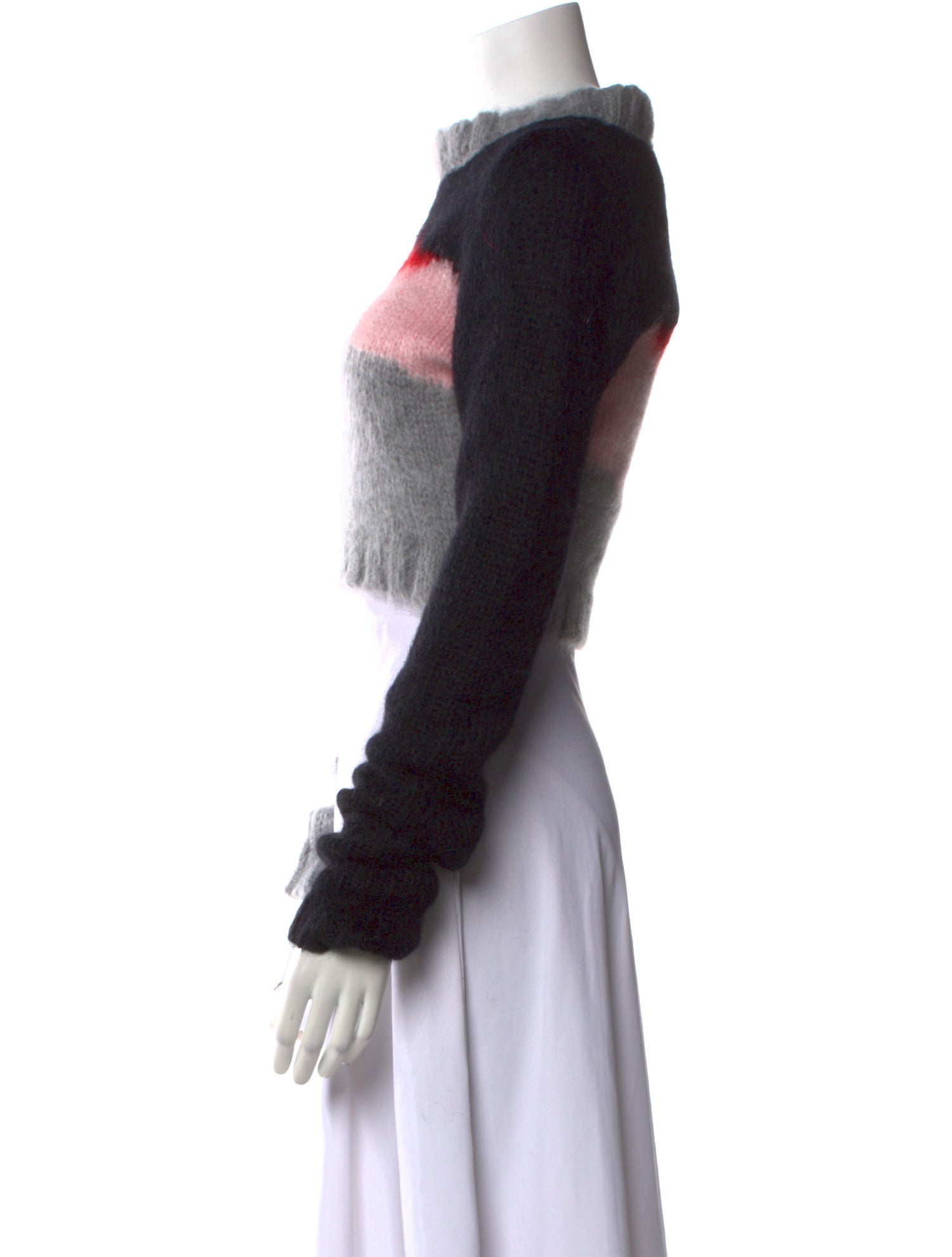 Philosophy di Lorenzo Serafini Colorblock Pattern Mock Neck Sweater w/ Tags