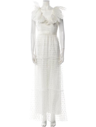 Philosophy di Lorenzo Serafini Lace Pattern Long Dress