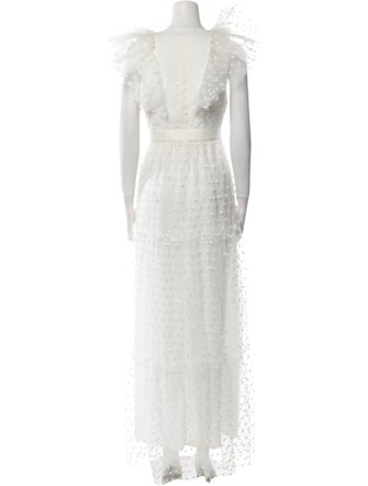 Philosophy di Lorenzo Serafini Lace Pattern Long Dress
