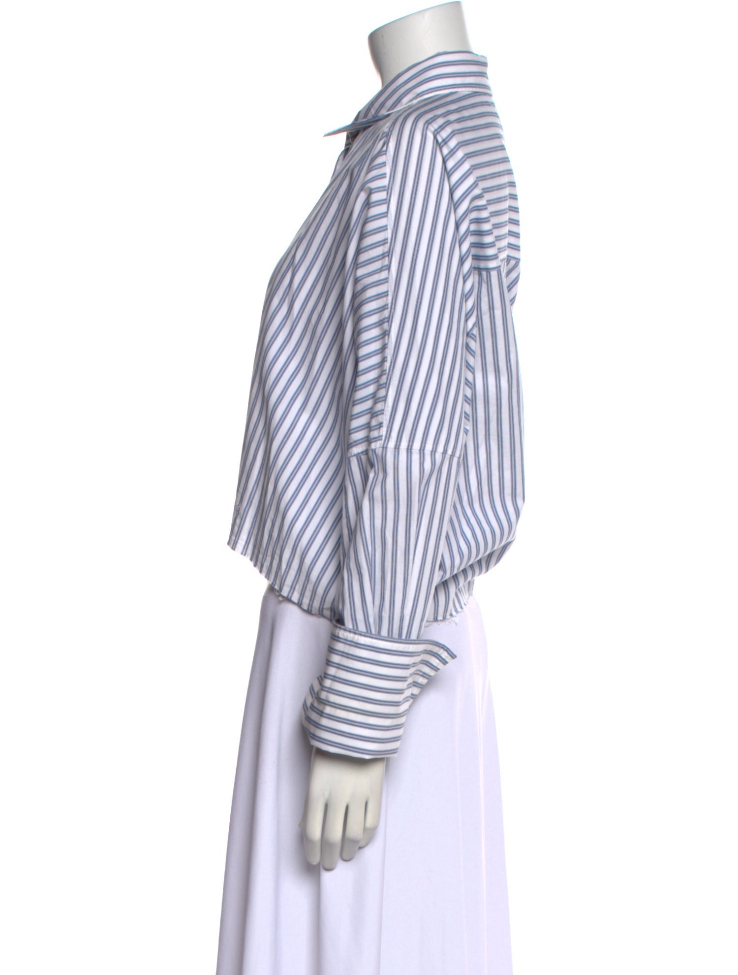 Philosophy di Lorenzo Serafini Striped Long Sleeve Crop Top