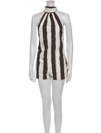 Philosophy di Lorenzo Serafini Striped Crew Neck Romper