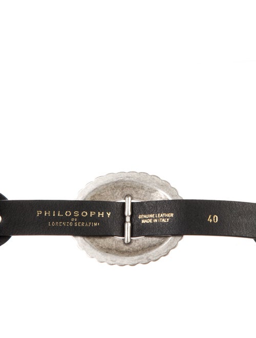 Philosophy di Lorenzo Serafini Wide Leather Waist Belt