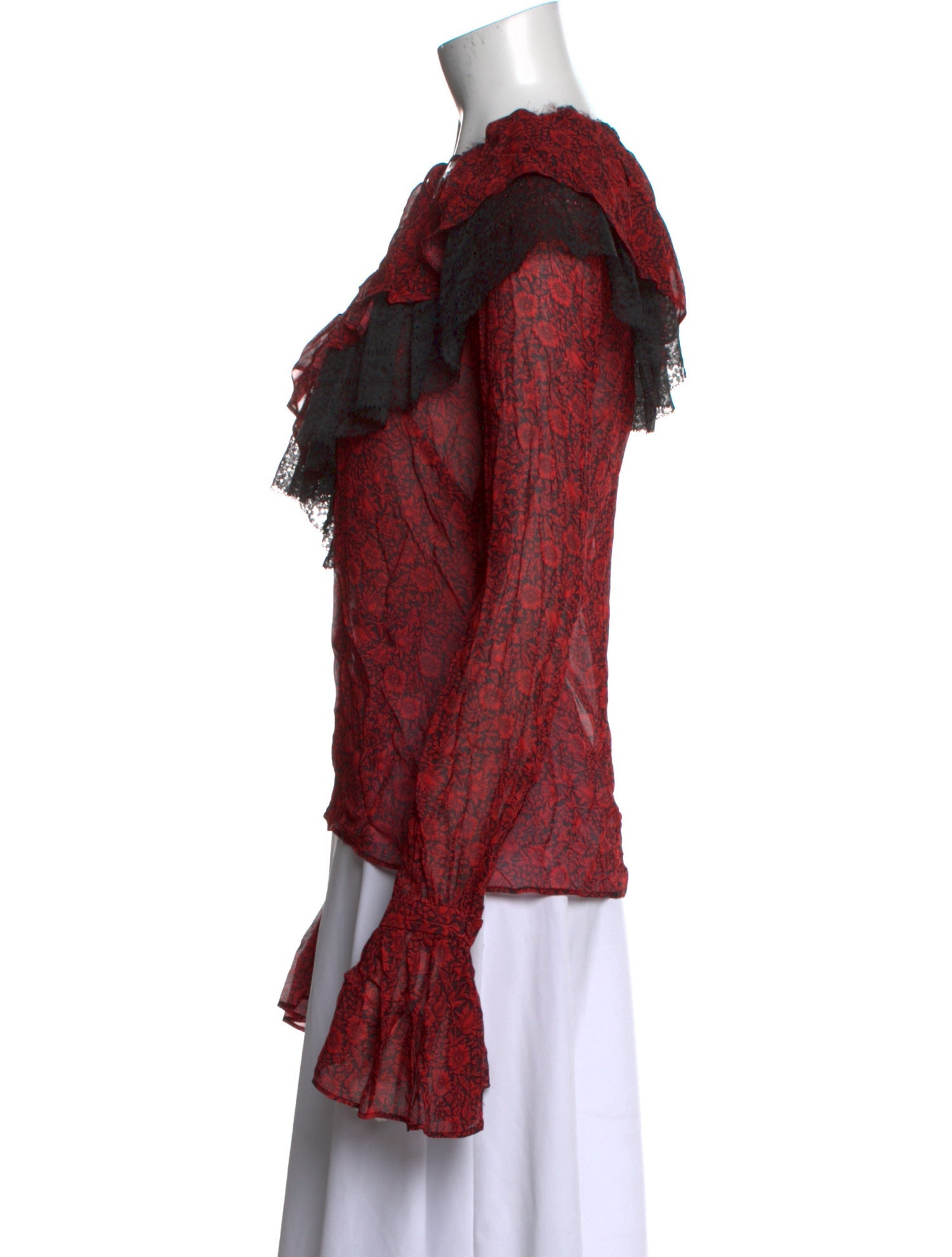 Philosophy di Lorenzo Serafini Printed Tie Neck Blouse