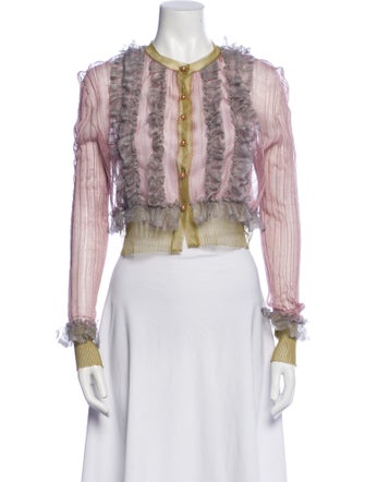 Philosophy di Lorenzo Serafini Paisley Print Mock Neck Crop Top