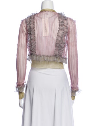 Philosophy di Lorenzo Serafini Paisley Print Mock Neck Crop Top