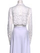 Philosophy di Lorenzo Serafini Lace Pattern Long Sleeve Crop Top