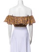 Philosophy di Lorenzo Serafini Printed Off-The-Shoulder Crop Top