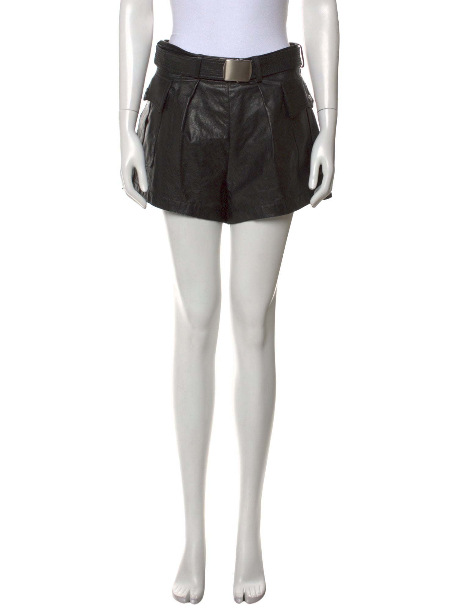 Philosophy di Lorenzo Serafini Leather Mini Shorts