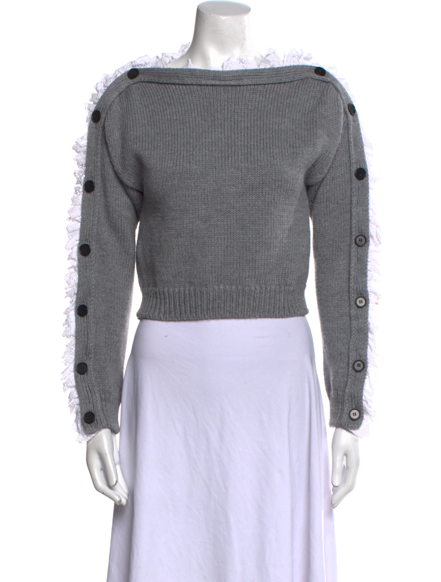 Philosophy di Lorenzo Serafini Virgin Wool Bateau Neckline Sweater