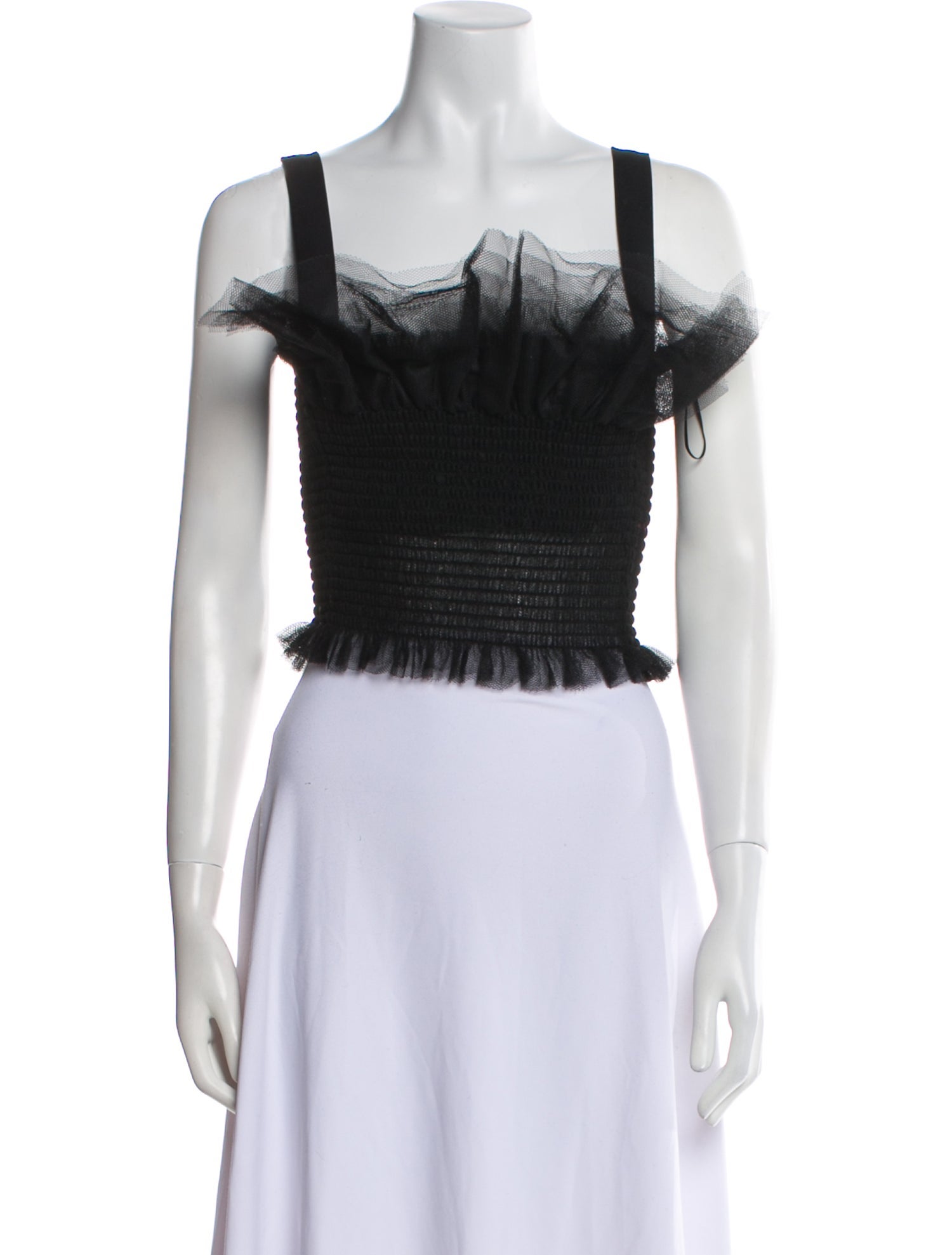 Philosophy di Lorenzo Serafini Square Neckline Sleeveless Crop Top