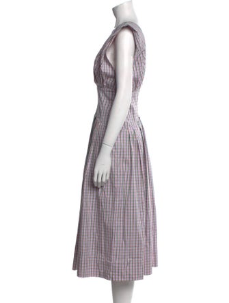 Philosophy di Lorenzo Serafini Plaid Print Midi Length Dress