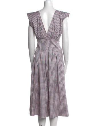 Philosophy di Lorenzo Serafini Plaid Print Midi Length Dress