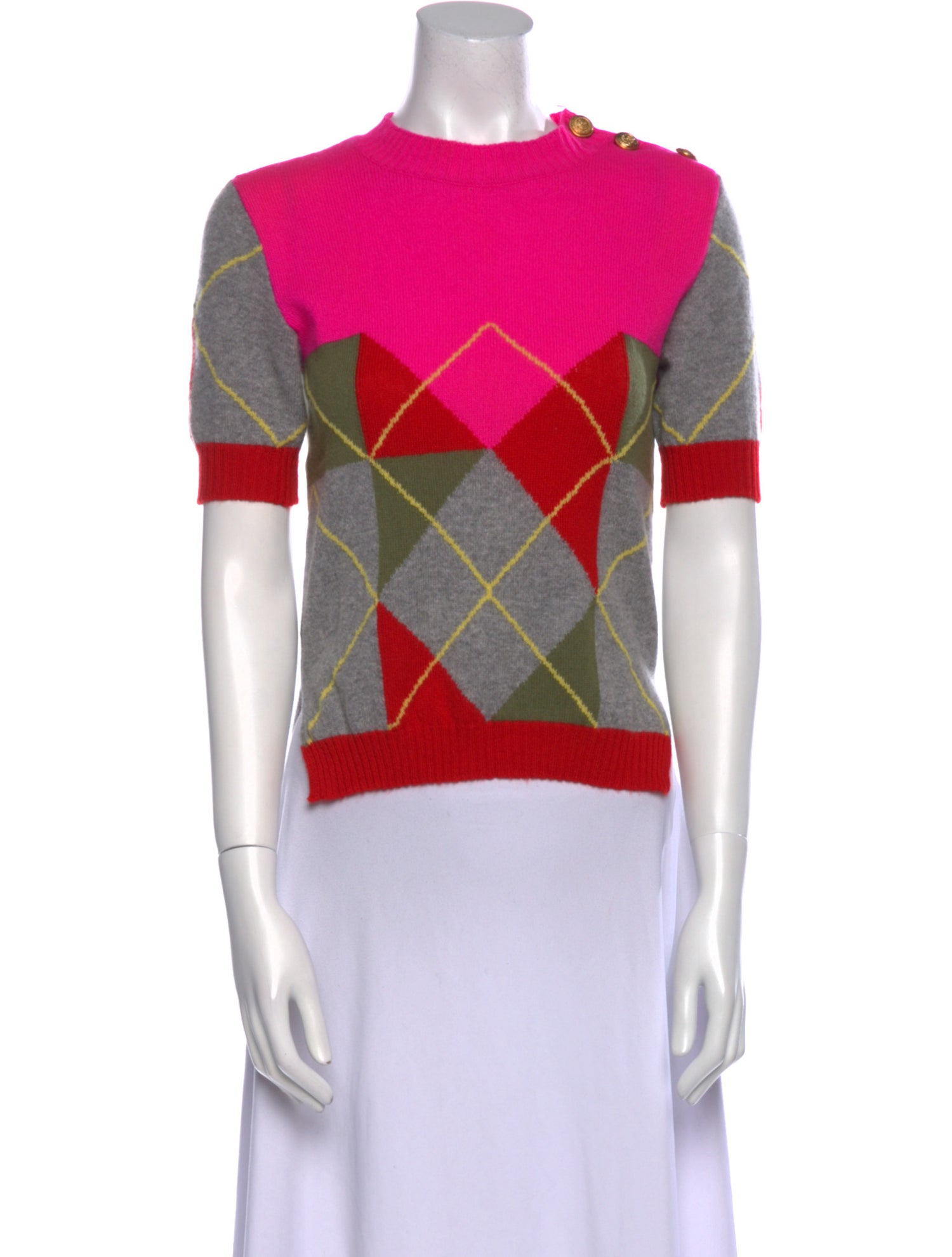 Philosophy di Lorenzo Serafini Virgin Wool Plaid Print Sweater